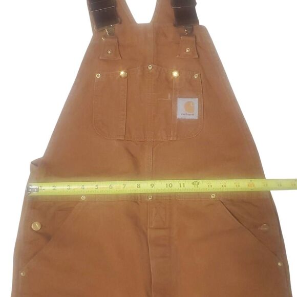 Carhartt Men's Duck Bib Work Overalls Size 34 X 34 - Picture 9 of 15
